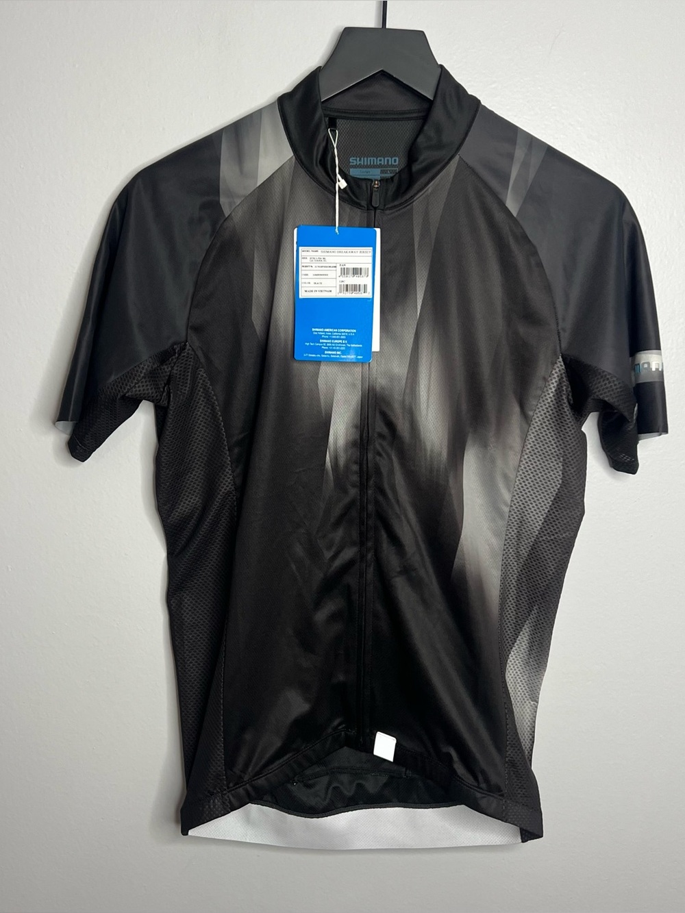 Shimano Breakaway Short Sleeve Cycling Jersey Mens US Medium Black NWT